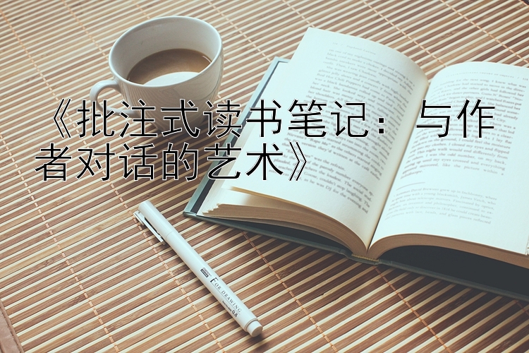 《批注式读书笔记：与作者对话的艺术》