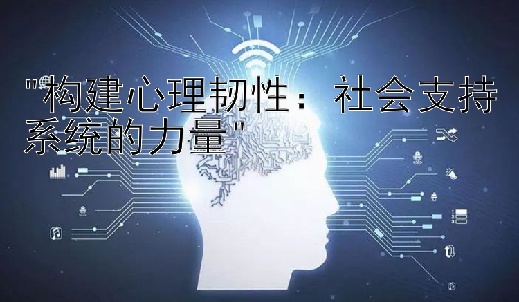 构建心理韧性：社会支持系统的力量